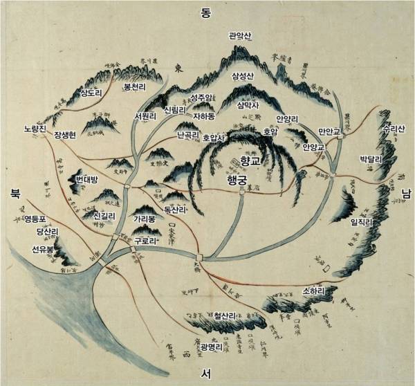 서울대 규장각 소장, 1872년, 조선 후기 지방지도, 경기도 시흥 "서울, 성 밖을 나서다." 145쪽